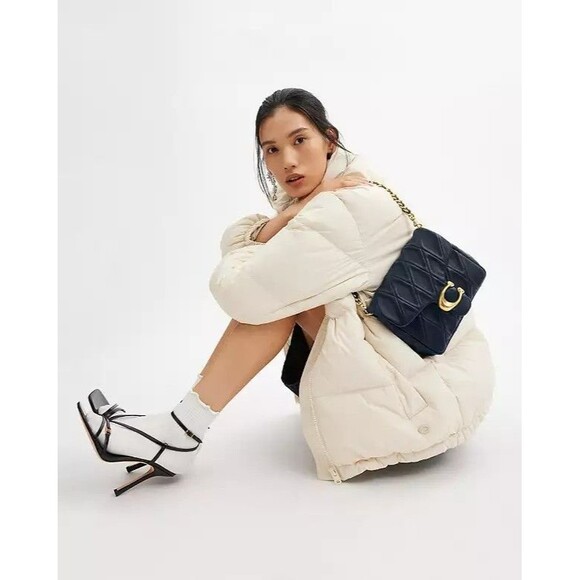 Coach Times Square Tabby Shoulder Bag 17 With Quilting NAVY CW628 - Picture 15 of 16